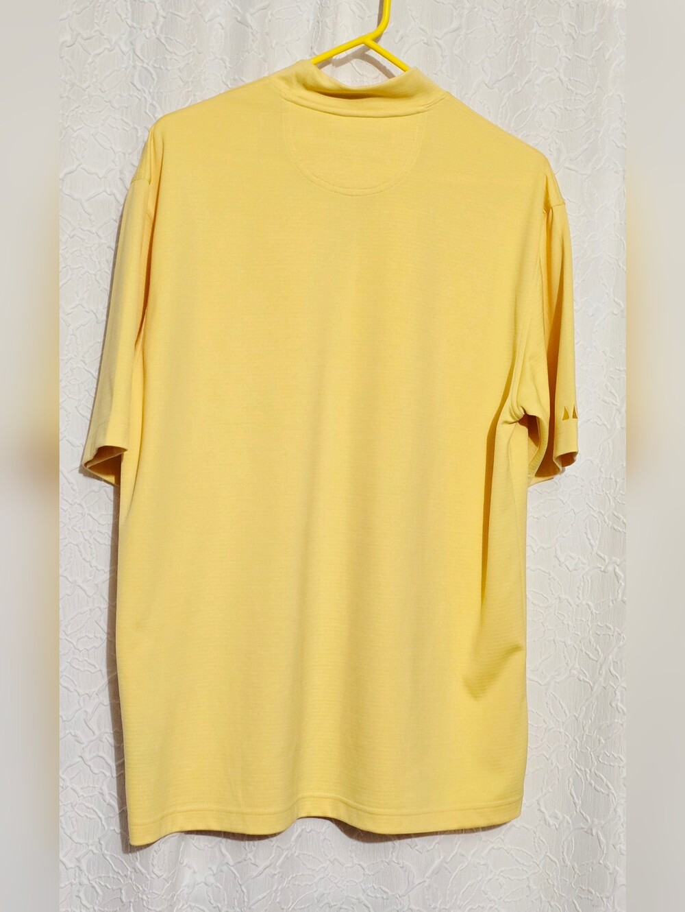 Greg Norman Shark Men's XL Yellow Play Dry Moisture Wick Golf Round Collar Shirt - Picture 3 of 6